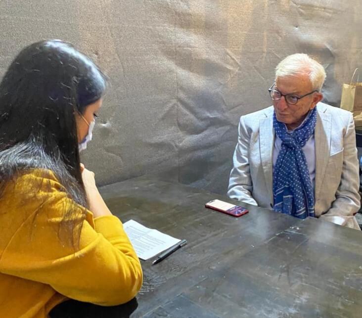 Haldun Dormen yazarımız Damla Karakuş'un sorularını yanıtlarken.