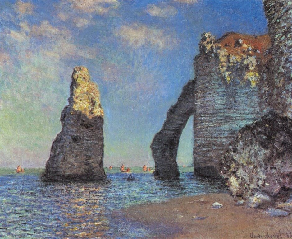 Claude Monet, Fırtınadan sonra Étretat'taki Uçurum adlı tablosu, 1885.