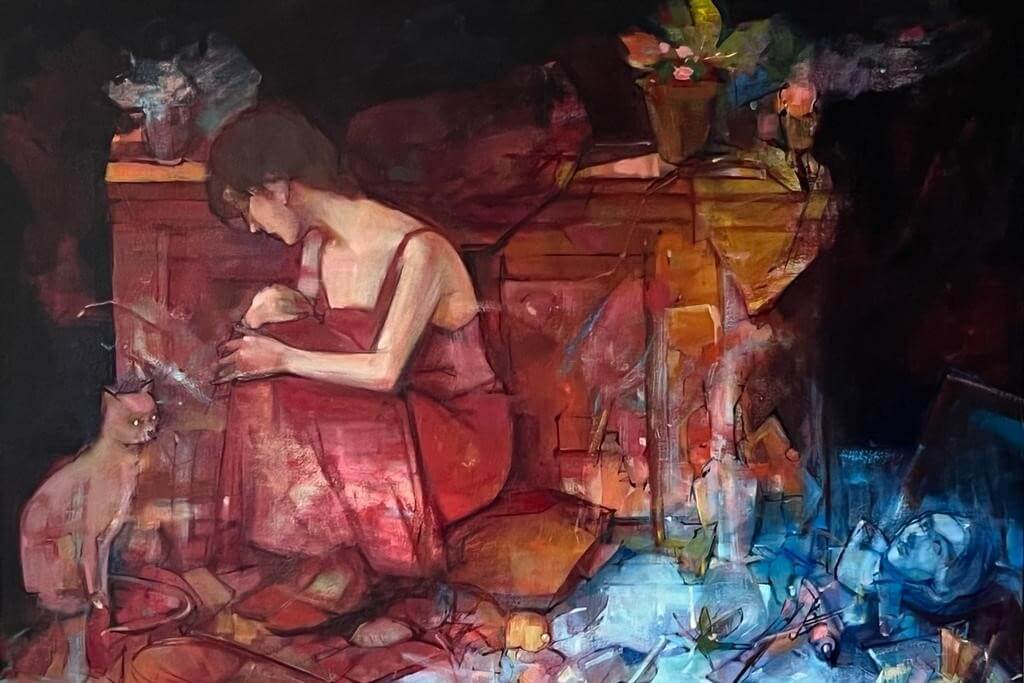 Decollage Art Space'te bulunan bir resim çalışması.